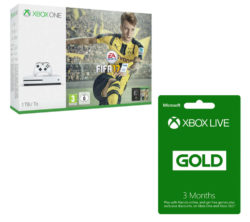 MICROSOFT  Xbox One S with FIFA 17 & 3 Month Xbox LIVE Gold Membership Bundle - 1 TB